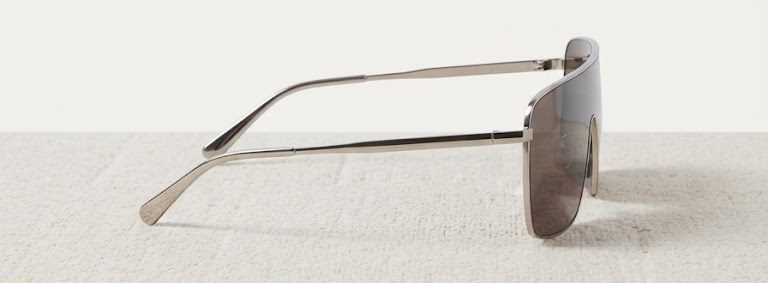 Victoria Beckham Metal Shield Sunglasses – Black