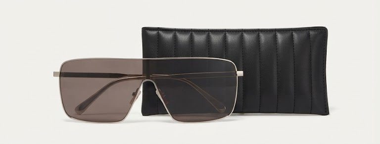 Victoria Beckham Metal Shield Sunglasses – Black