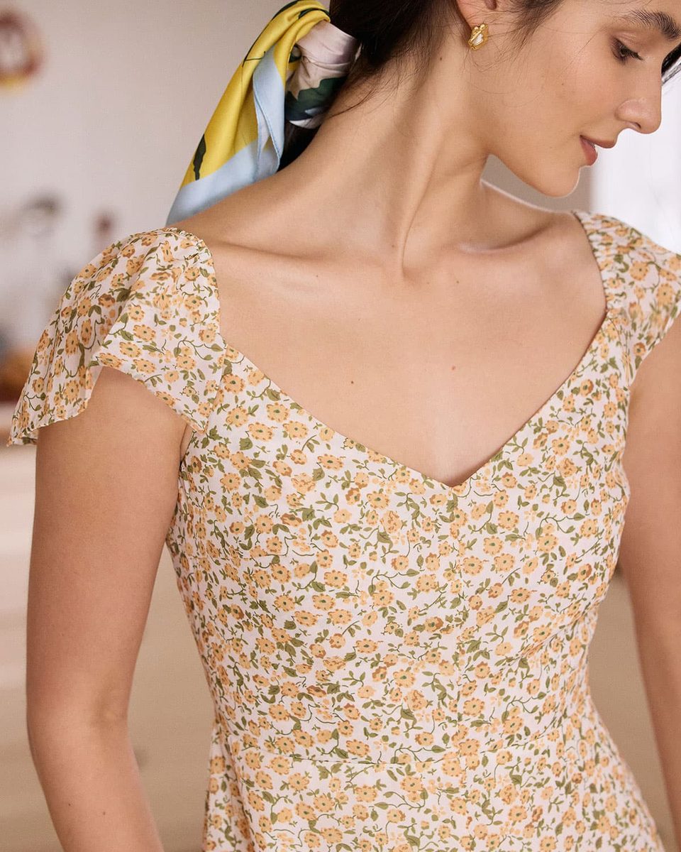 Yellow Flower Reformation Dress