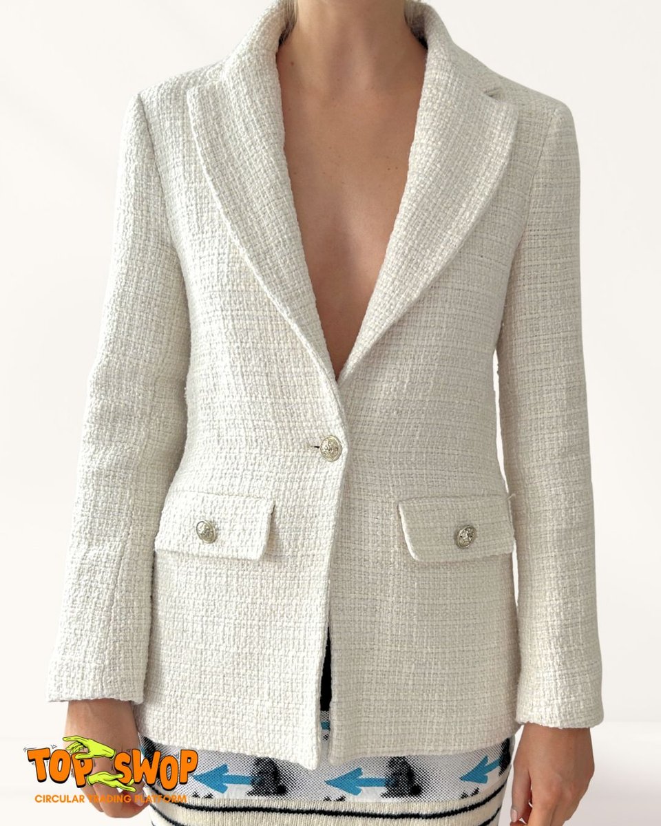 Maje White Blazer