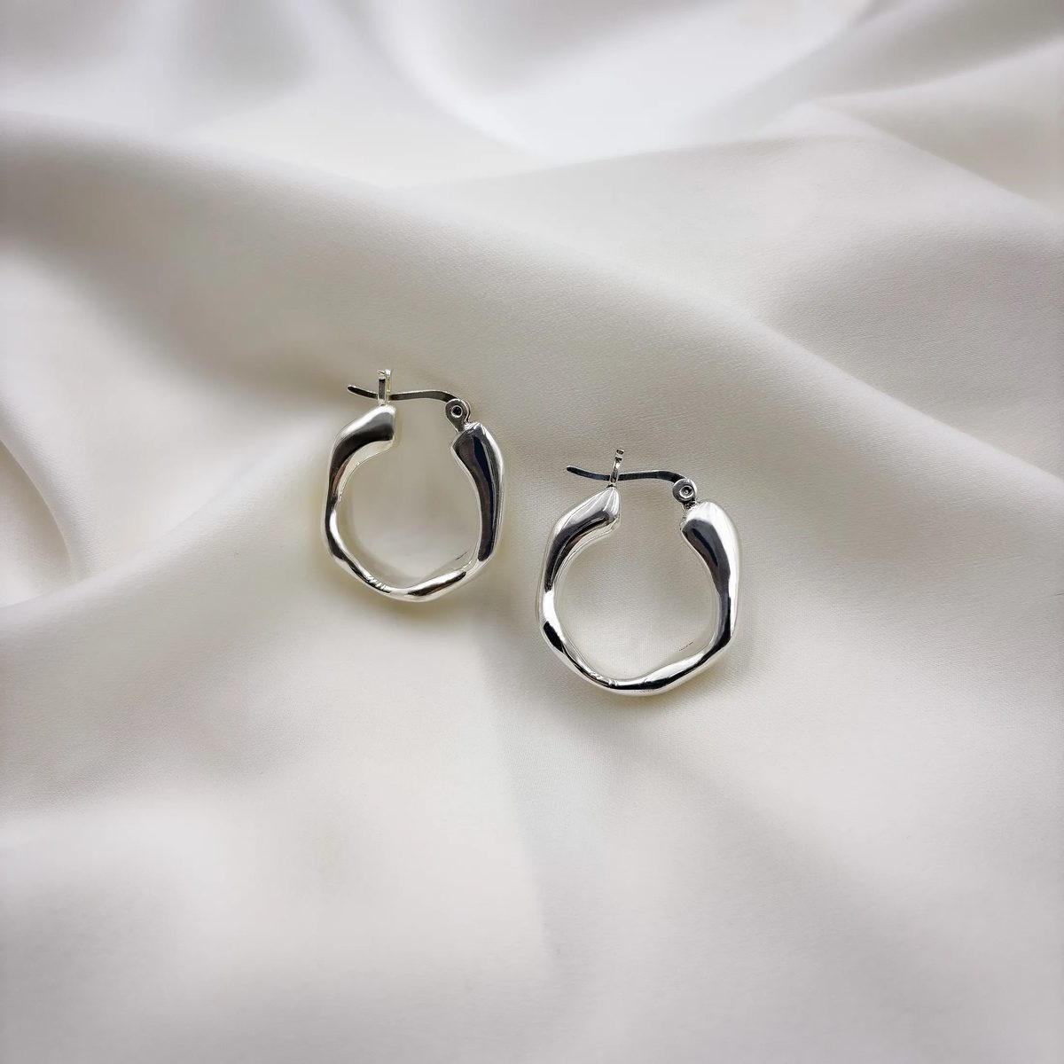 Wave Hoop Earrings